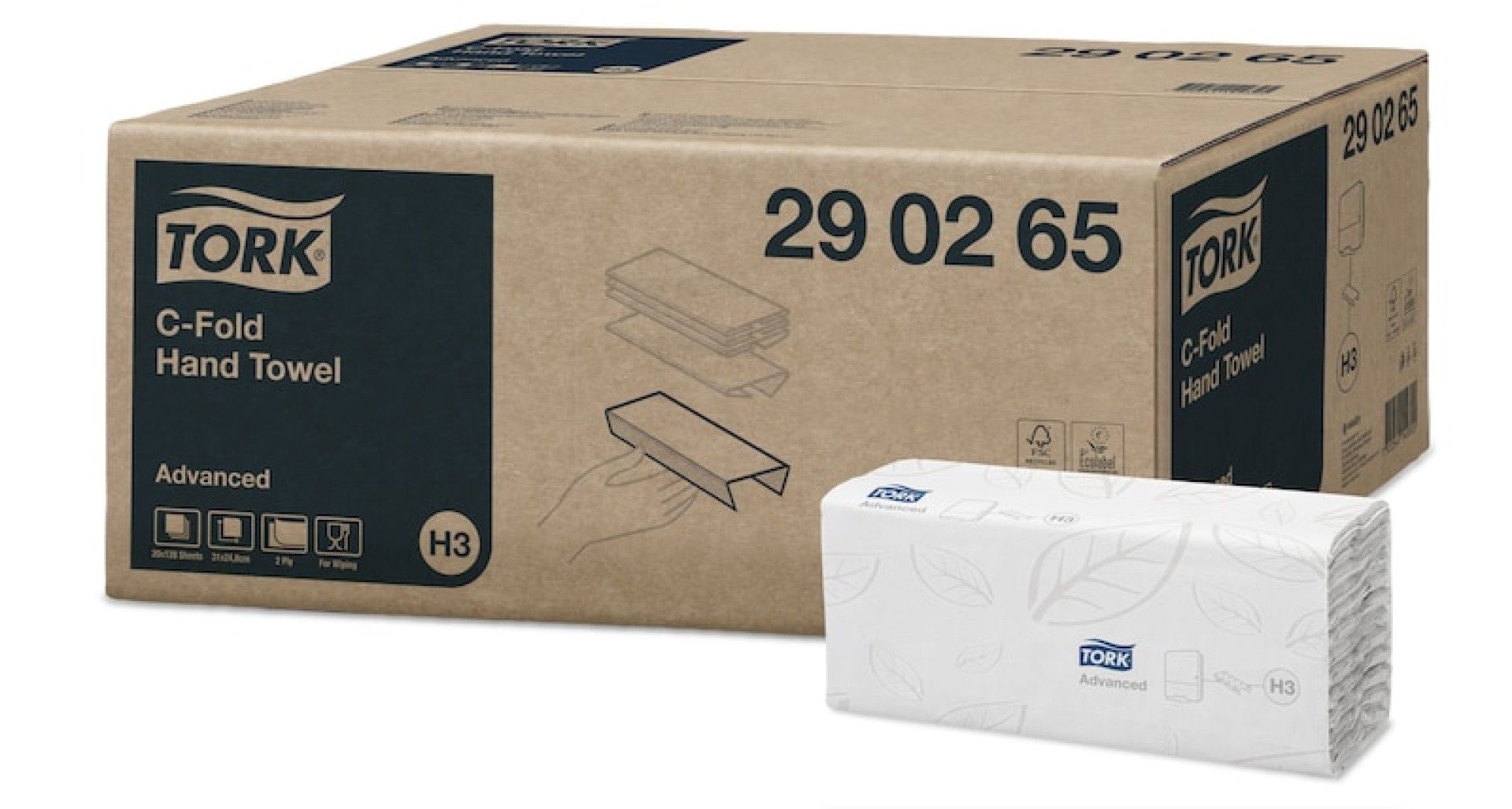 Toalha de Mão C-Fold Advance - 2560 U Toalha de Mão C-Fold Advance - 2560 U