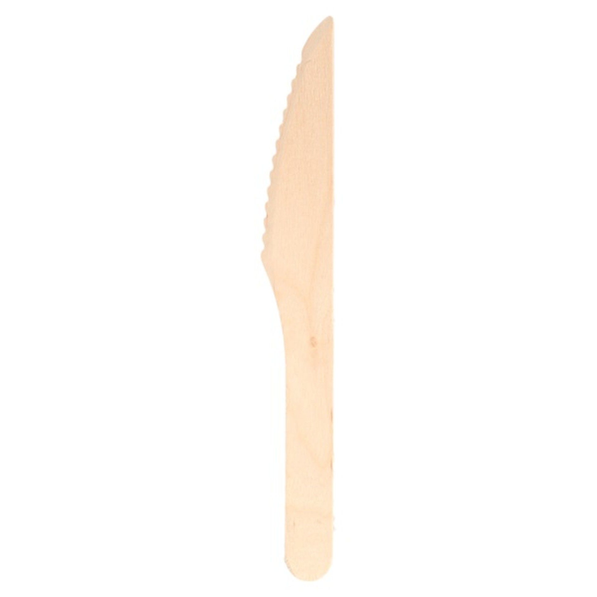 Faca em Madeira Makan 16,4 Cm - 100 Unidades Faca em Madeira Makan 16,4 Cm - 100 Unidades