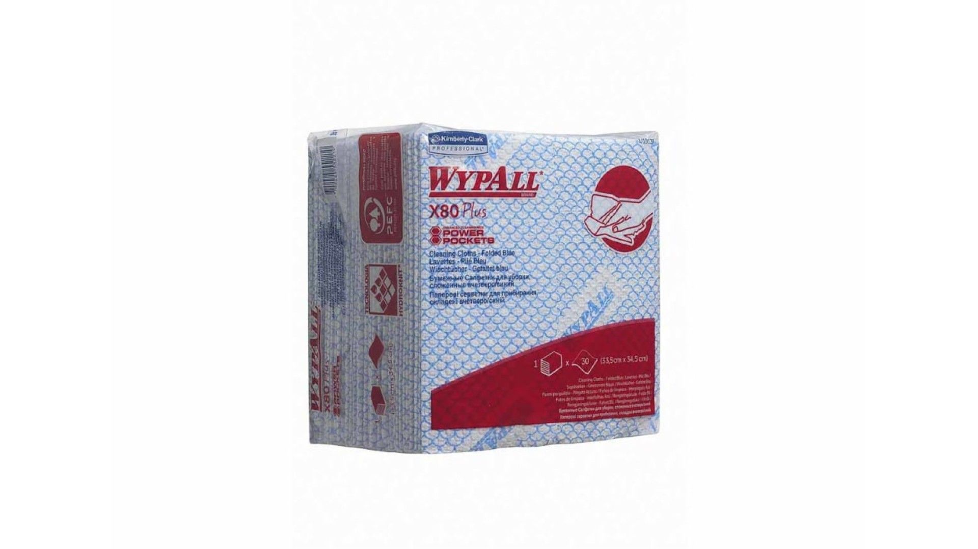 Wypall X 80 + Bayetas 1/4 Azul - 240 Unidades