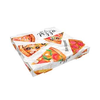 Caixas para Pizza 330x330x35mm - Biodegradvel - 100 Un