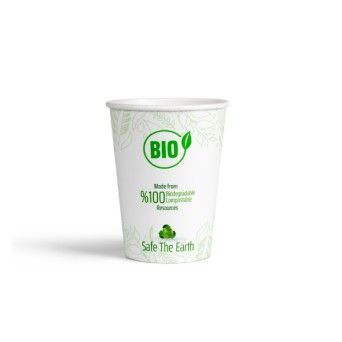 Vaso Cartón + PLA 230ml - Biodegradable - 50 Un