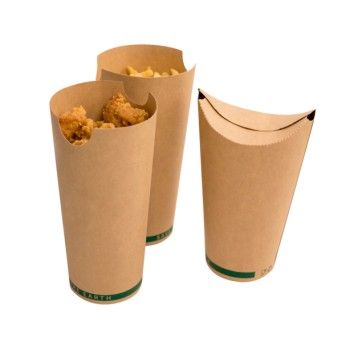 Copo Fechado para Fritos Biodegradável - 50 Unidades