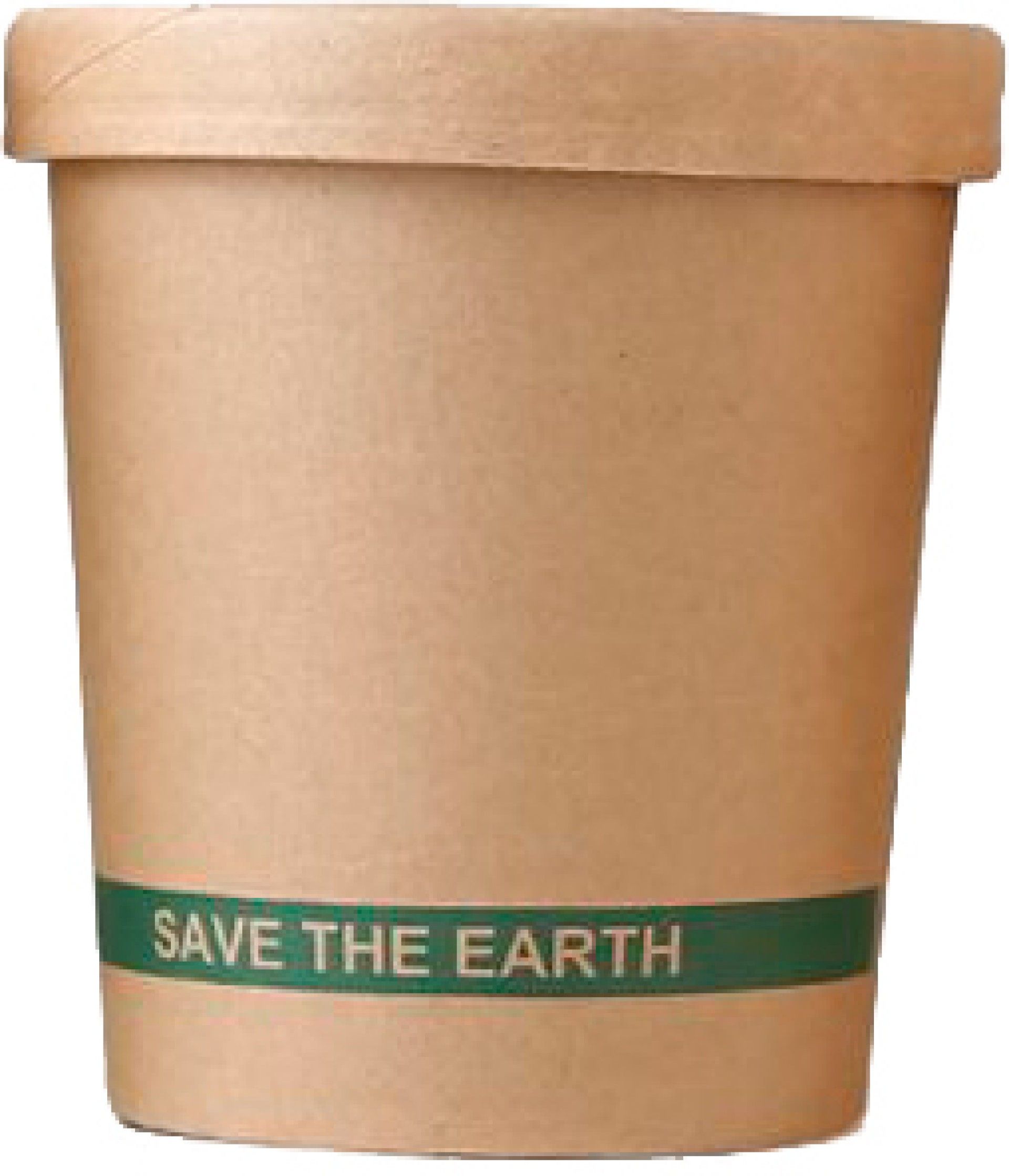 Embalagem de Sopa 450ml com Tampa kraft Biodegrad�vel - 25 U