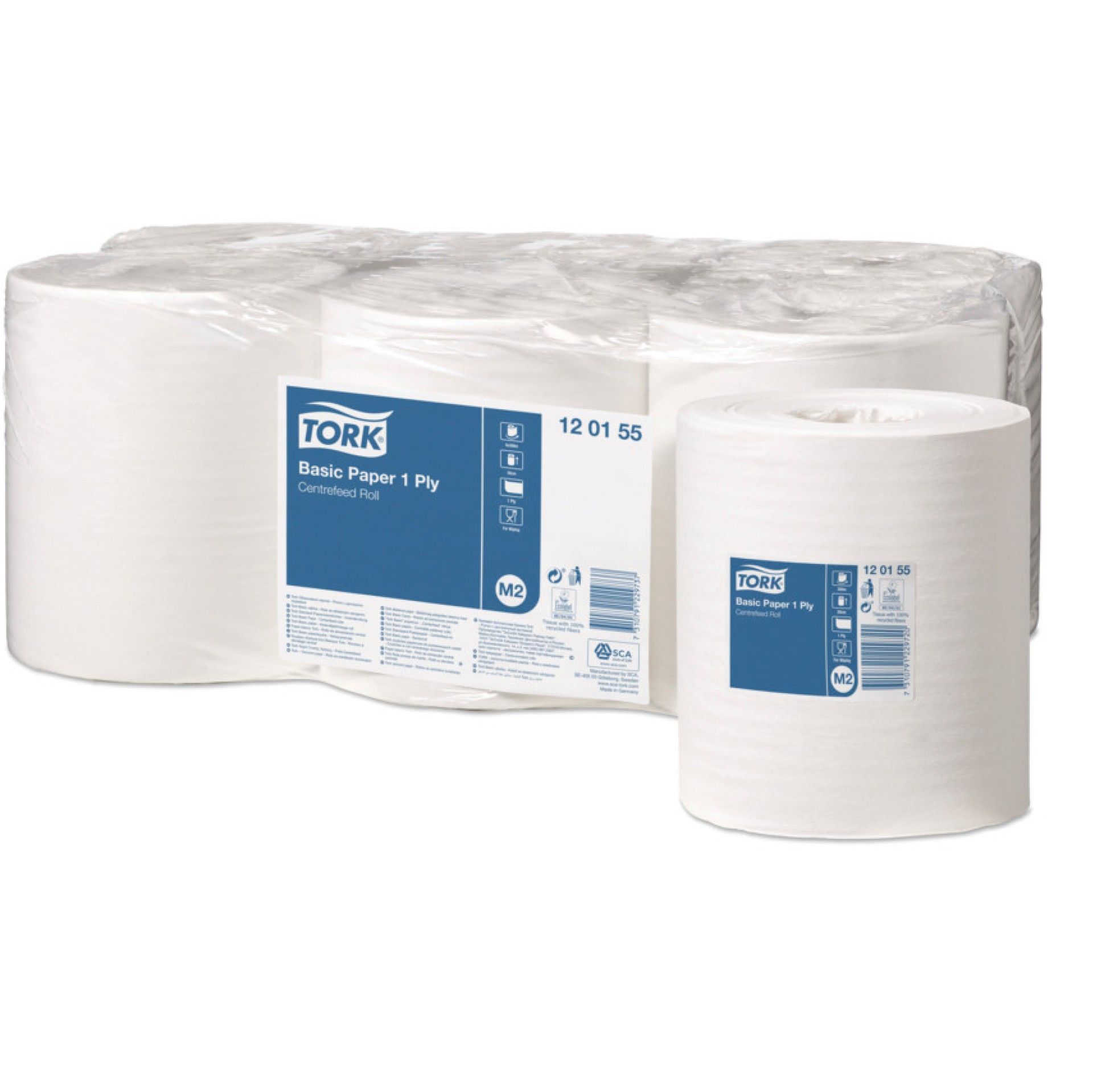 Papel Básico Central Tork Branco - 6 Rolos Papel Básico Central Tork Branco - 6 Rolos