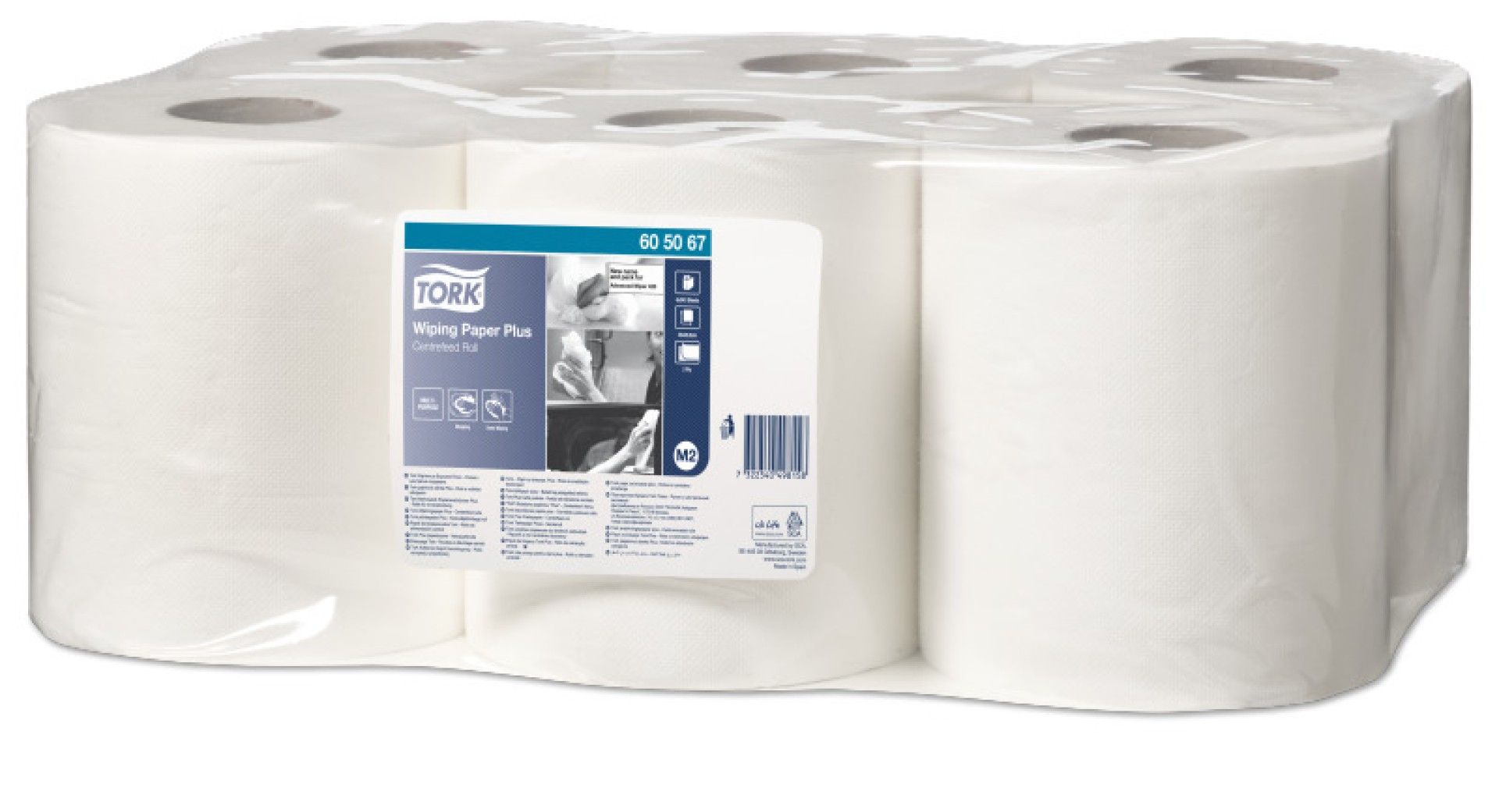 Toalhas de M�o - Rolo Extra��o Central Folha Dupla - 6 Rolos