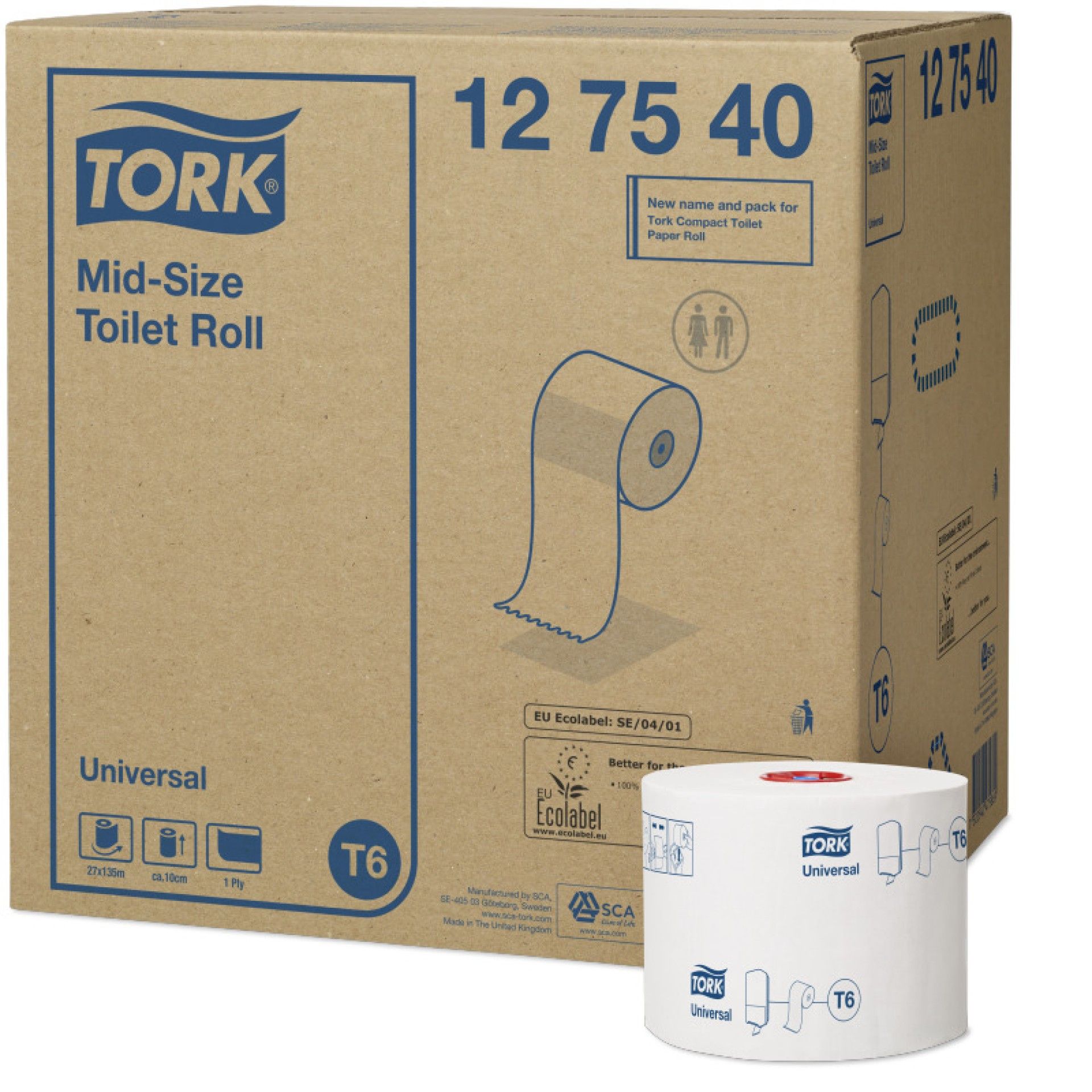 Papel Higi�nico Compacto Tork Universal- 27 Unidades