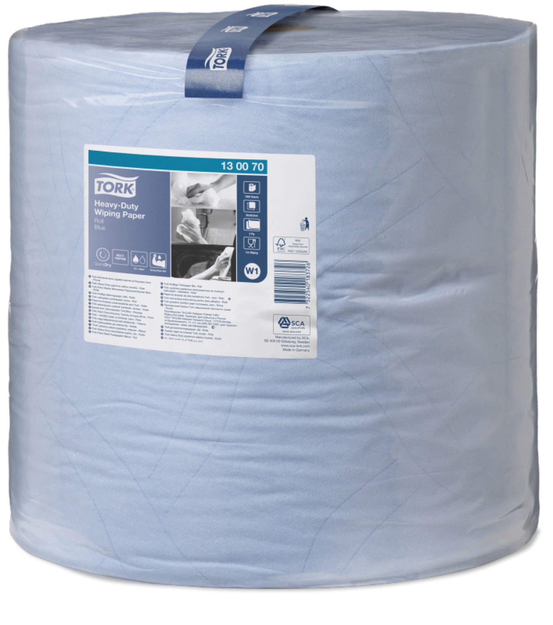Rolo Industrial Folha Dupla Alta Resistência Azul - 1 Rolo Rolo Industrial Folha Dupla Alta Resistência Azul - 1 Rolo