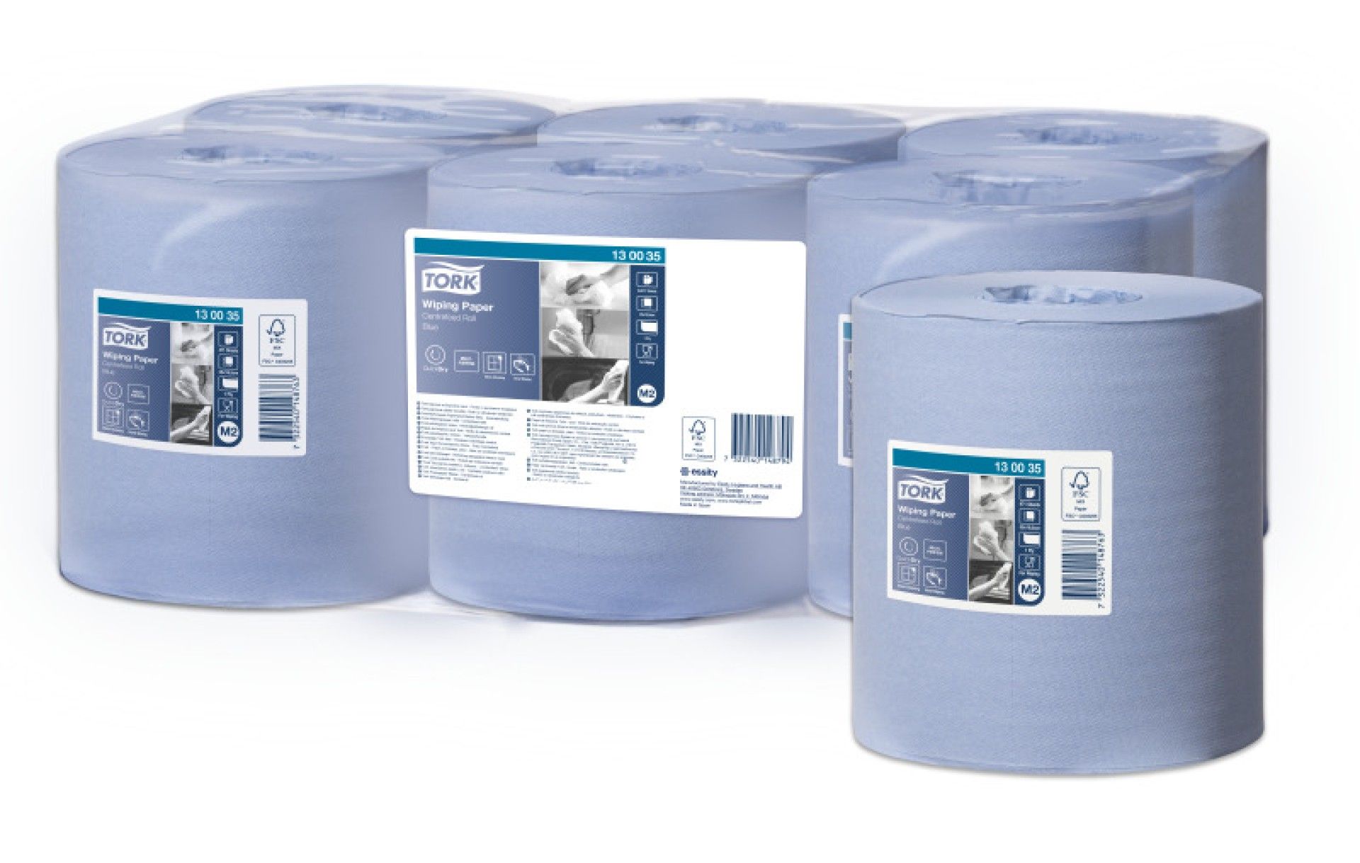 Toalhas de M�o Espiral Azul Tork - 6 Rolos