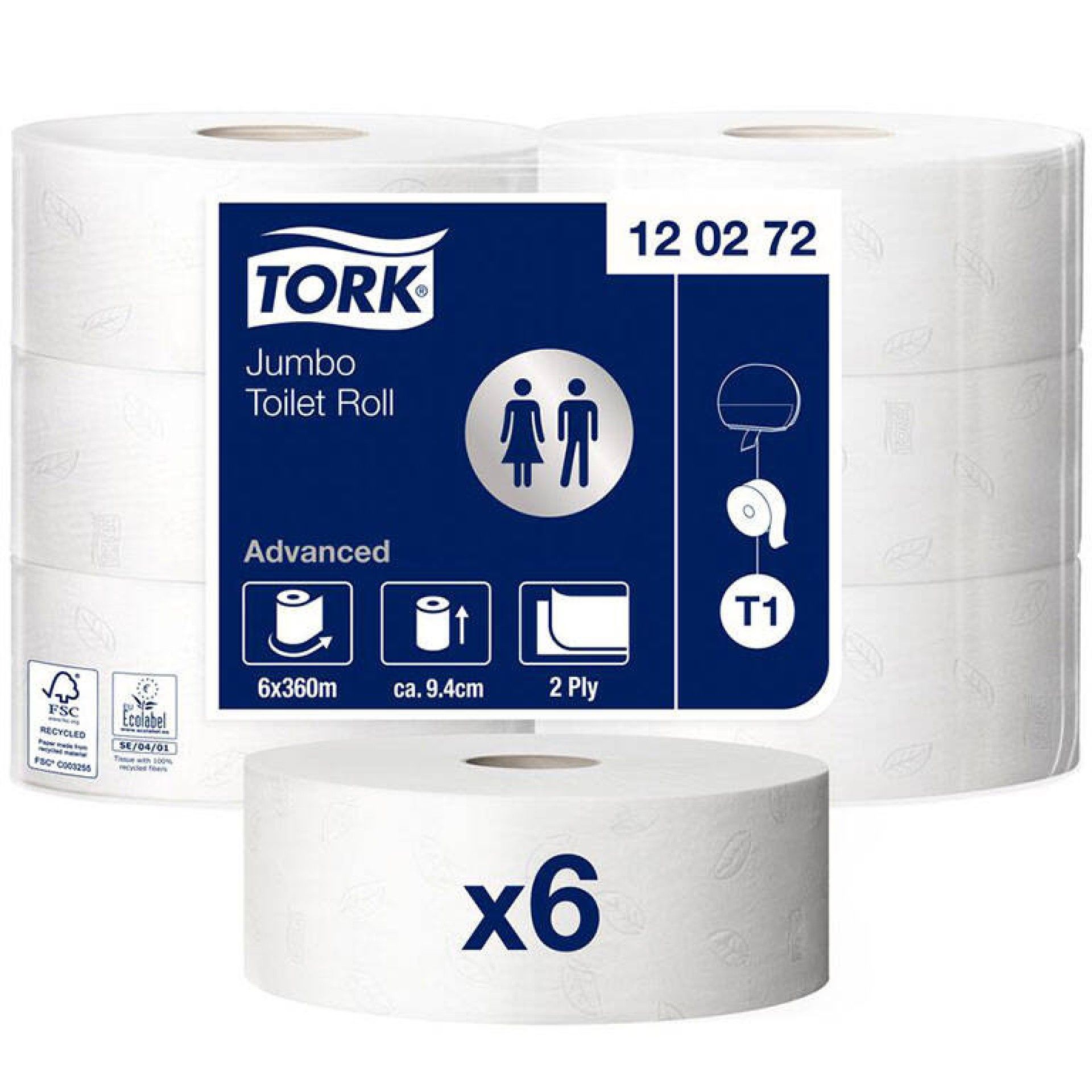 Papel Higi�nico Jumbo Advanced Tork Folha Dupla - 6 Rolos