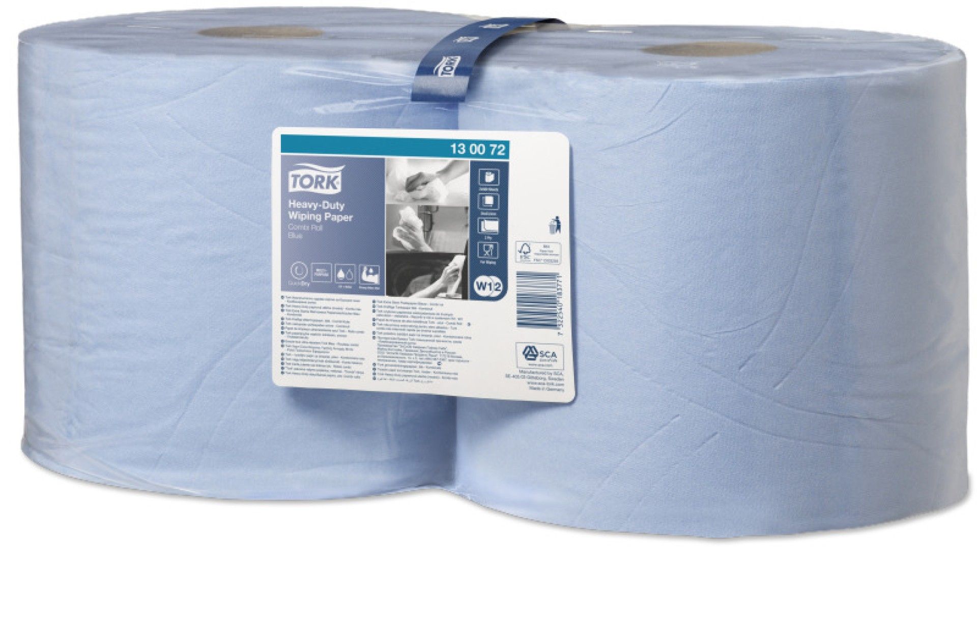 Rolo Industrial Tork Folha Dupla Azul - 2 Rolos