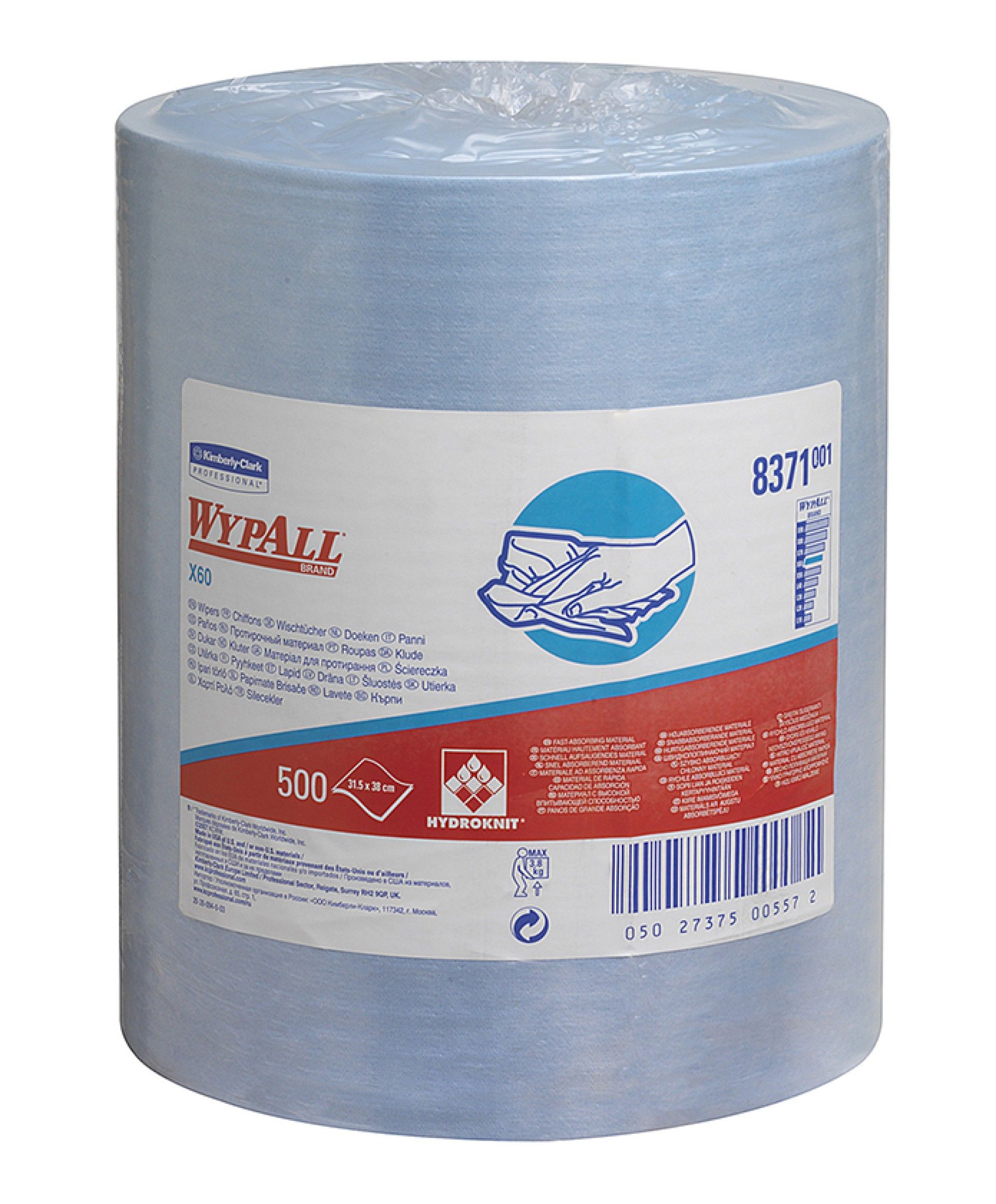 Wypall X 60 Bobine Azul Claro - 1 Rolo Wypall X 60 Bobine Azul Claro - 1 Rolo