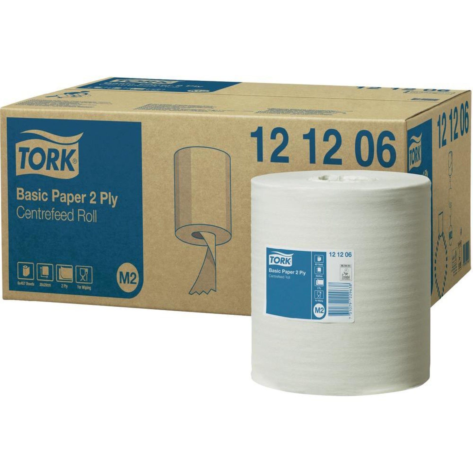Toalhas de M�o Extra��o Central Folha Dupla Branco - 6 Rolos