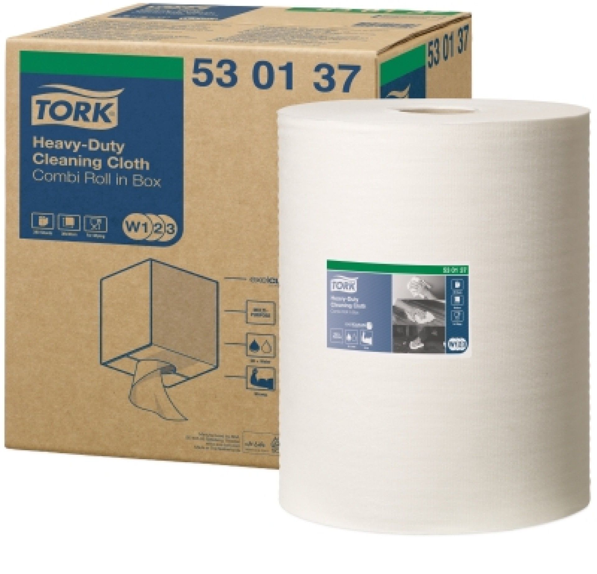 Pano de Limpeza Alta Resistência Tork 530 Branco - 1 Rolo Pano de Limpeza Alta Resistência Tork 530 Branco - 1 Rolo