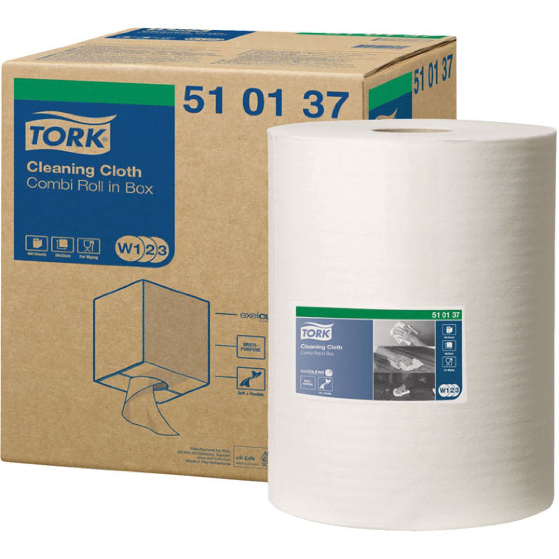 Pano de Limpeza Multiusos Tork 510 Branco - 1 Rolo Pano de Limpeza Multiusos Tork 510 Branco - 1 Rolo