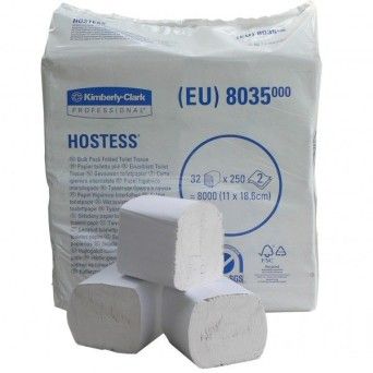 Hostess Papel Higiénico Bulk Pack - 32 x 250 Unidades