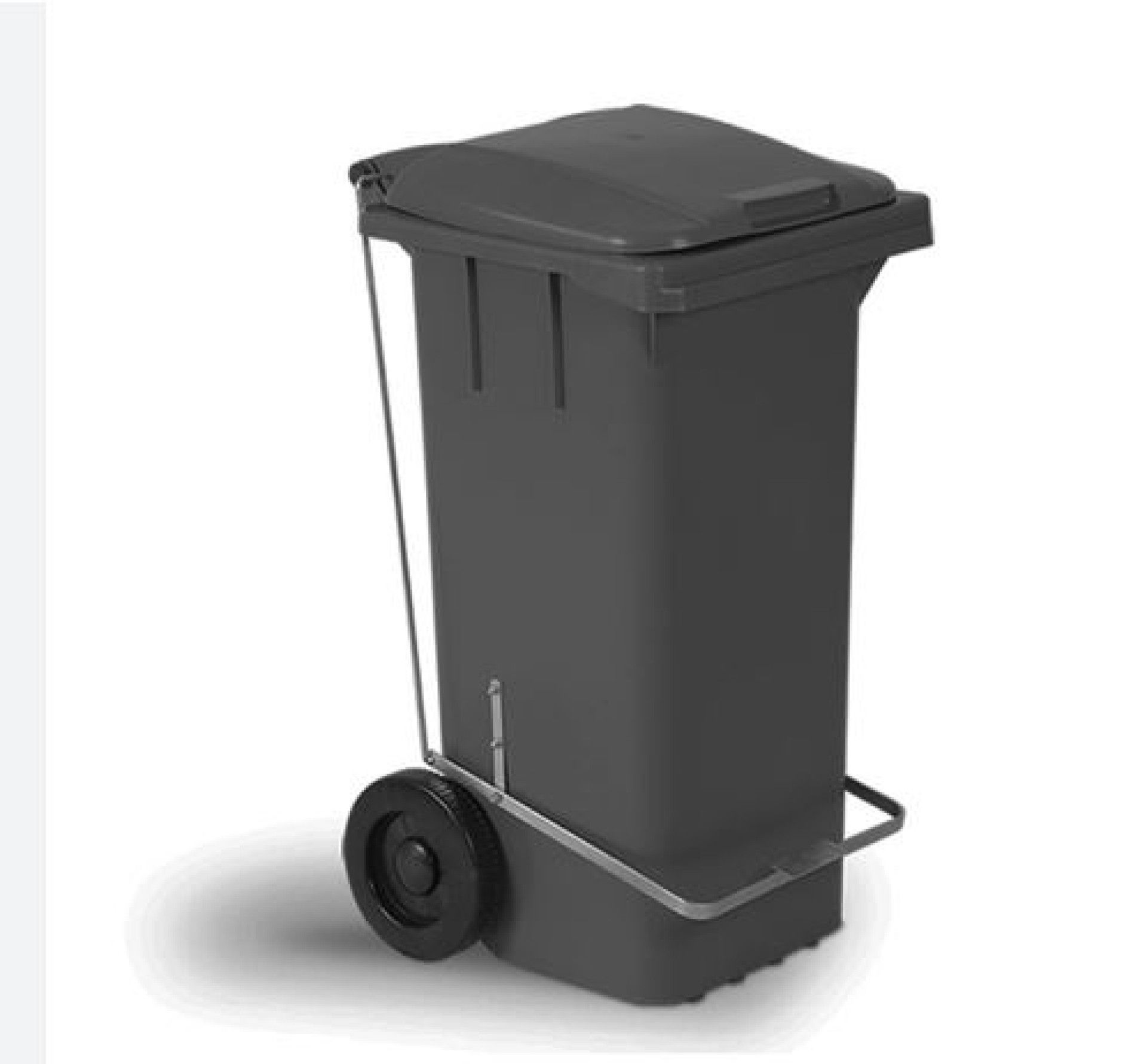 Contentor com Pedal e Rodas 120 Litros Cinza - 1 U