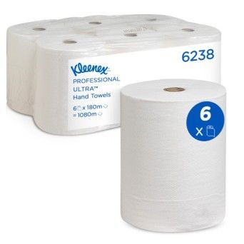 Kleenex Toalha Em Rolo Branca - 6 Rolos