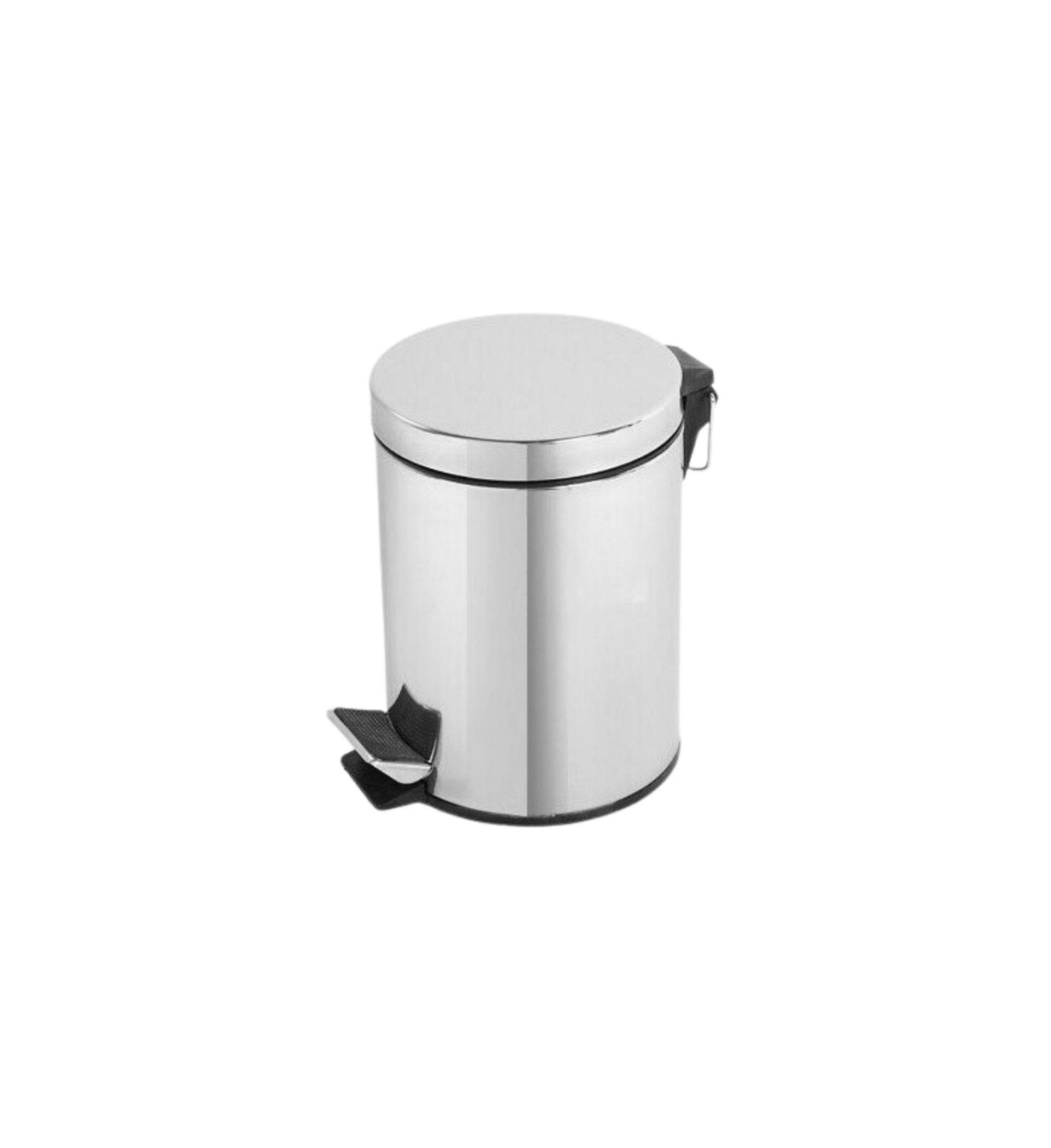 Papeleira com Pedal 5 Litros Redonda Inox - 1 Unidade Papeleira com Pedal 5 Litros Redonda Inox - 1 Unidade