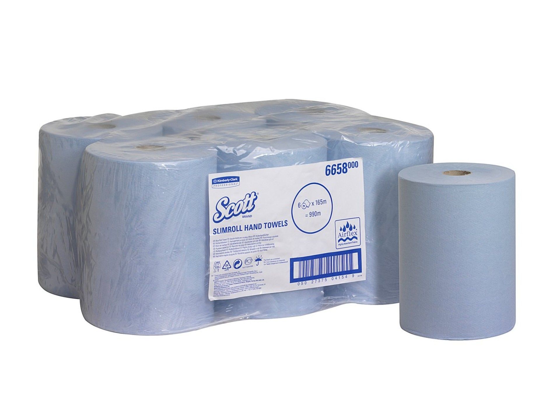 Scott Slimroll Azul 1 Folha 165 Metros - 6 Rolos