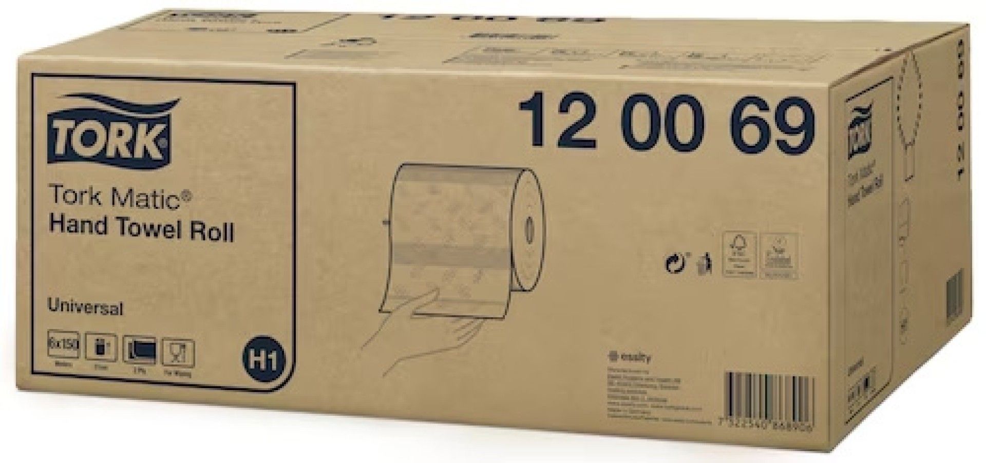 Toalhas de Mãos em Rolo Tork Matic Universal - 6 RL Toalhas de Mãos em Rolo Tork Matic Universal - 6 RL