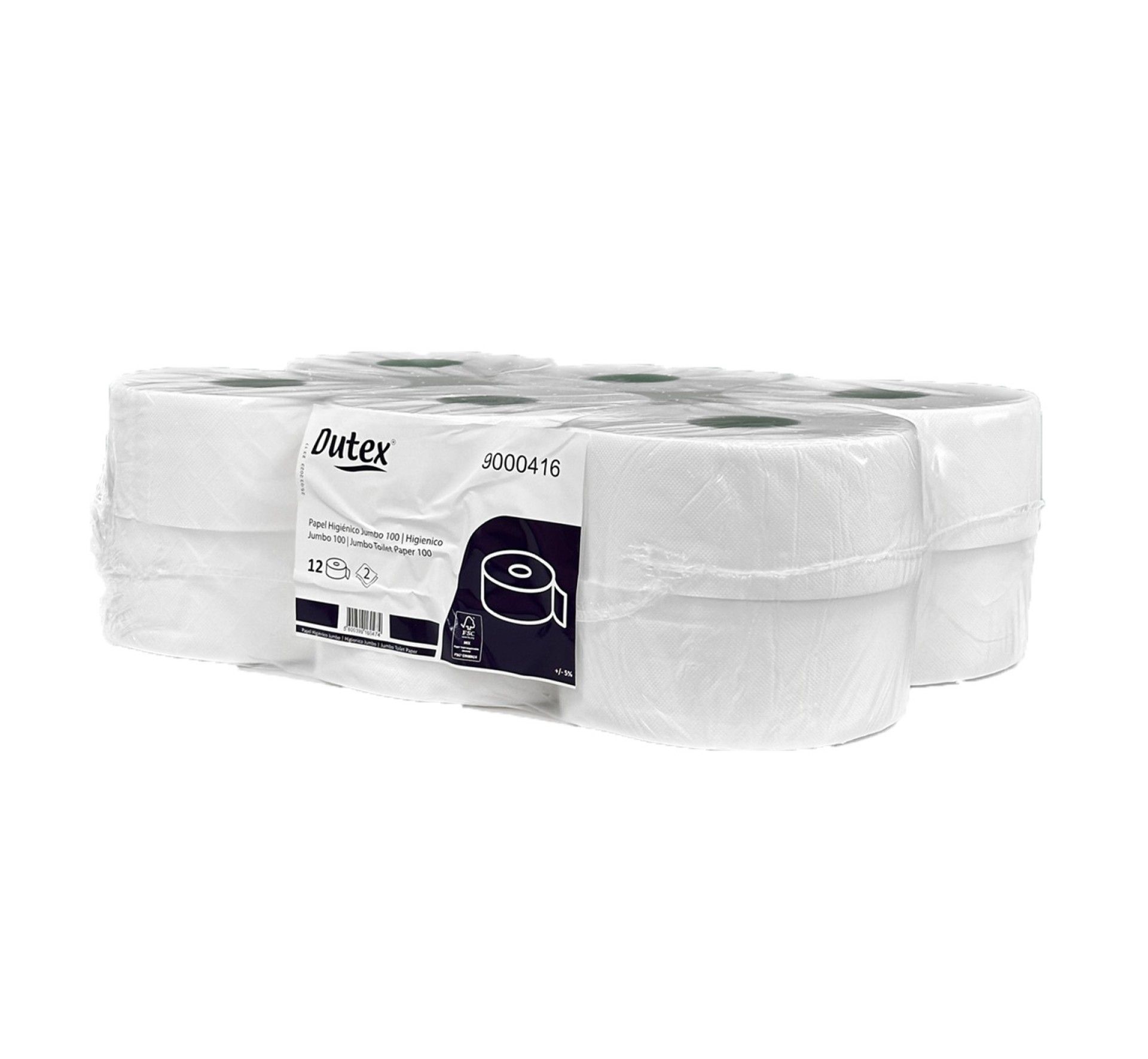 Papel Higi�nico Mini Jumbo Gofrado Folha Dupla - 12 Rolos