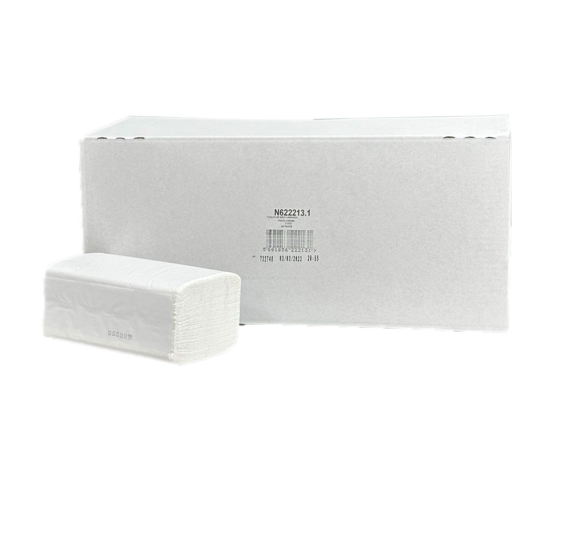 Toalha de Mão Laminada Folha Dupla 21 x 22 - 3000 U Toalha de Mão Laminada Folha Dupla 21 x 22 - 3000 U