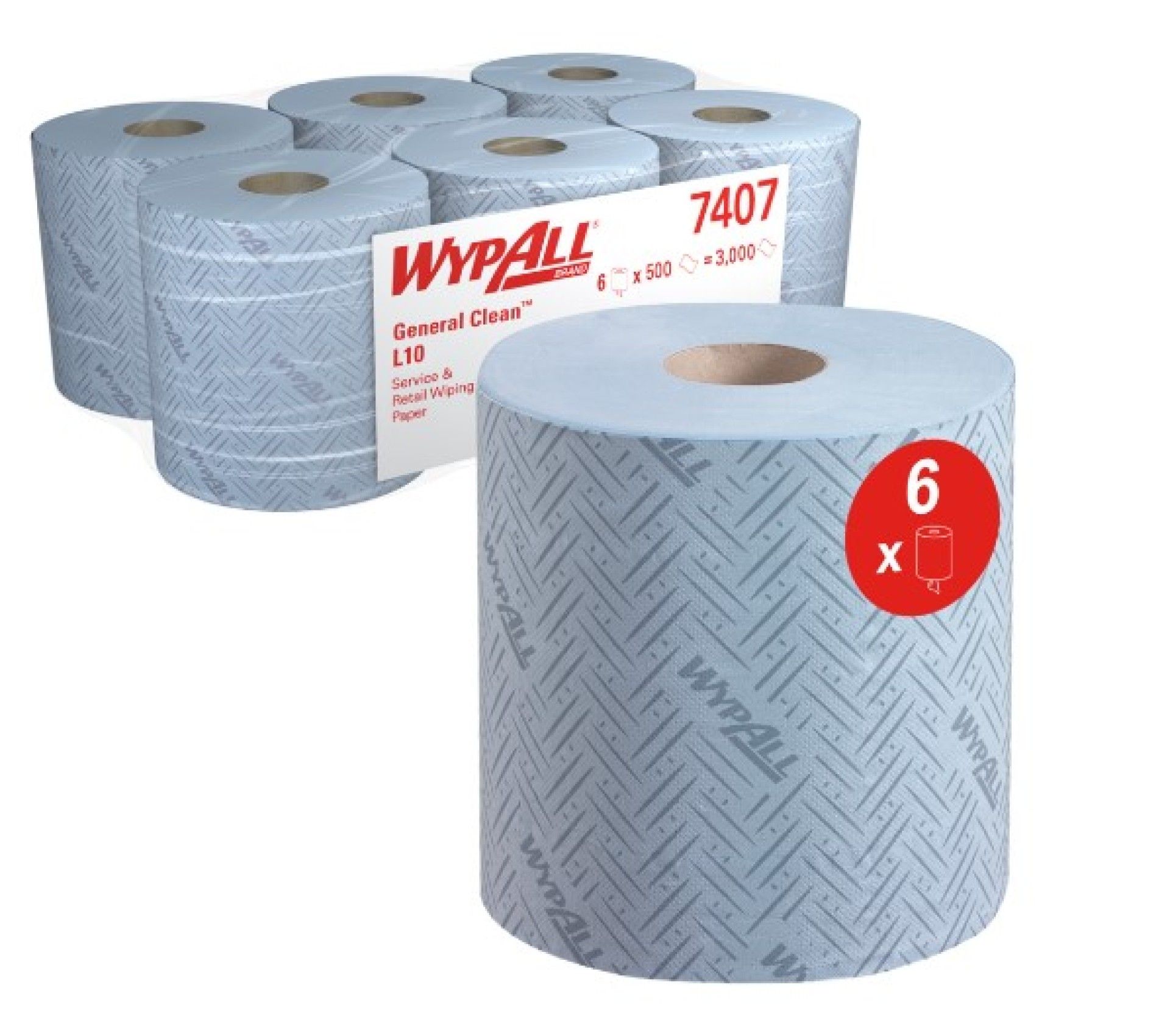 WYPALL L 10 ROLL CONTROL AZUL - 6 RL