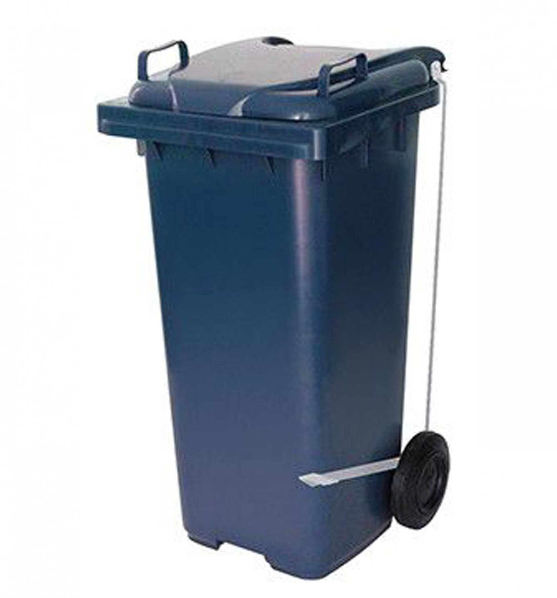 CONTENTOR C/ PED. E RODAS 120LT AZUL DUTEX - 1 UN