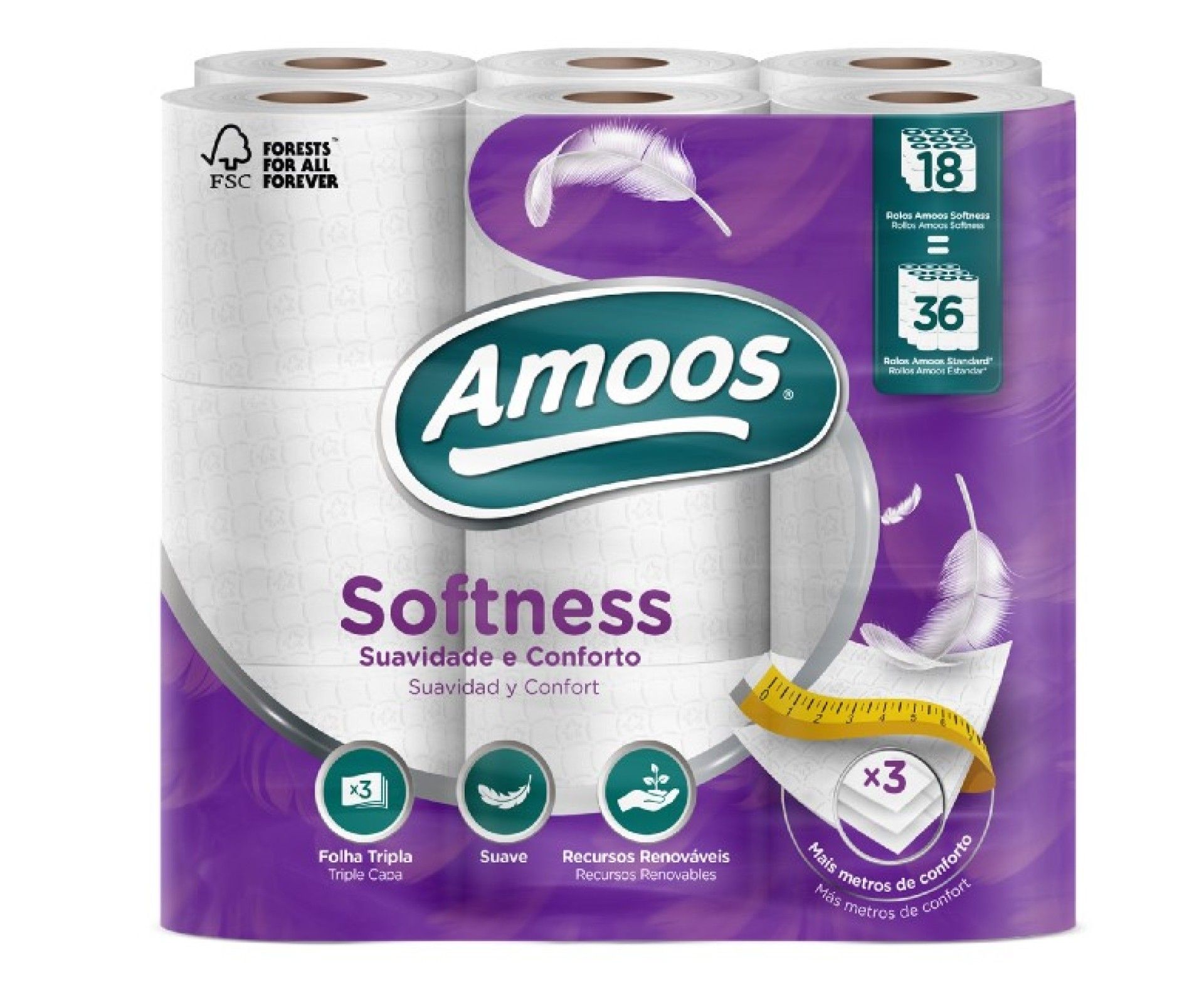 P. HIG. AMOOS SOFTNES 30 MT 3 FLS - 18 RL P. HIG. AMOOS SOFTNES 30 MT 3 FLS - 18 RL