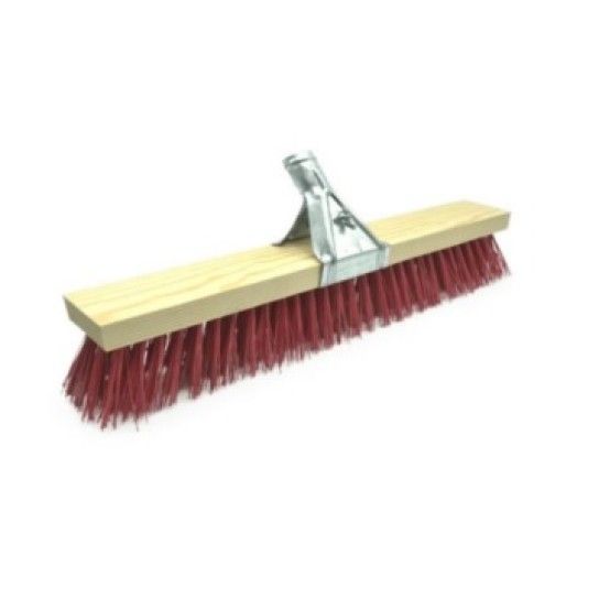 Vassouro Vermelho 50 Cm com Cabo e Garra - 1 Unidade