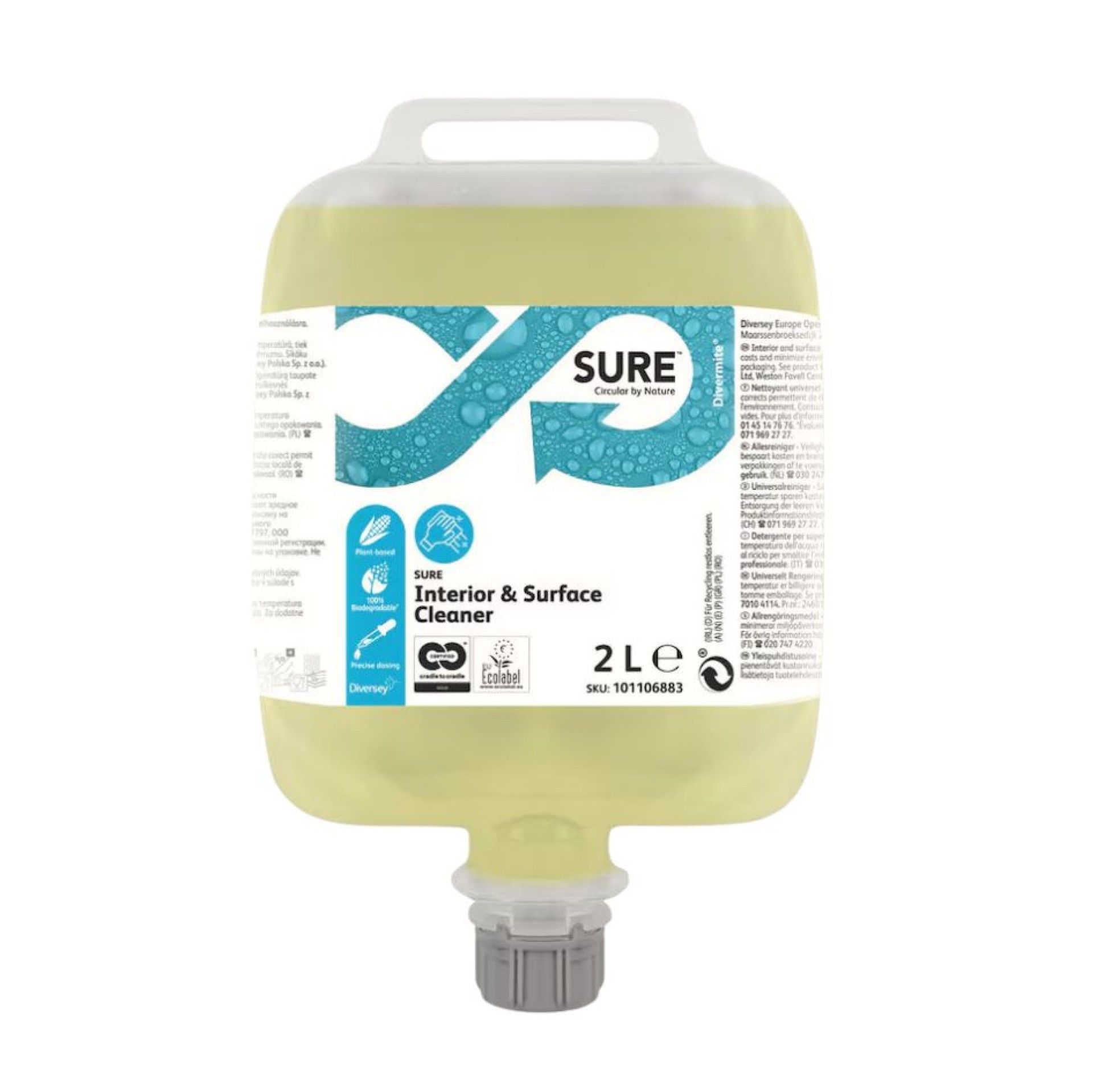 SURE INTERIOR & SURFACE CLEANER DVM - 2 LT SURE INTERIOR & SURFACE CLEANER DVM - 2 LT
