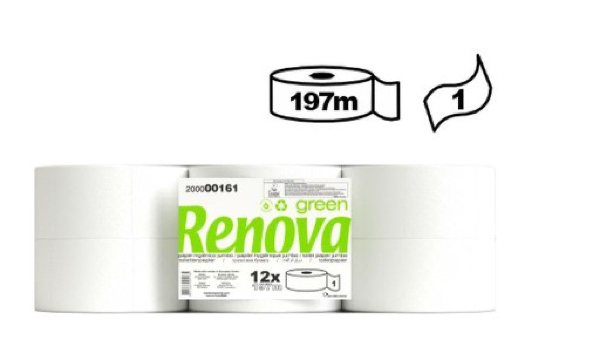 P.HIG. JUMBO RENOVA GREEN 197M 1FL - 12 RL