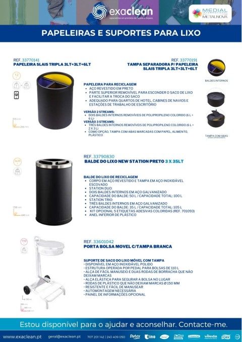 Papeleiras e Dispensadores
