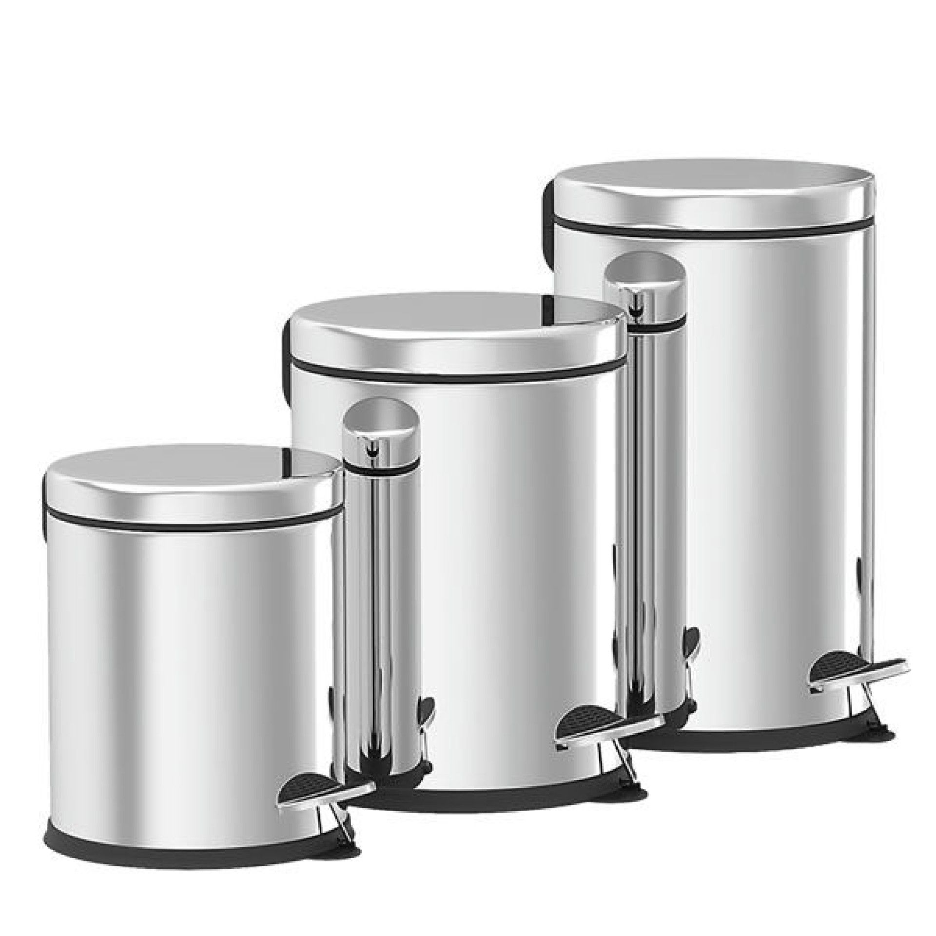 PAPELEIRA INOX NEW BIN BASIC 12LT - 1 UN