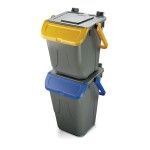 PAPELEIRA 35LT C/ PORTA EM BICO P/ RECICLAGEM AMARELO - 1 UN