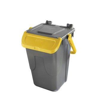 PAPELEIRA 35LT C/ PORTA EM BICO P/ RECICLAGEM AMARELO - 1 UN