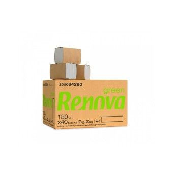 GUARDANAPO RENOVA GREEN ZIG-ZAG 2F BR - 7200 UN