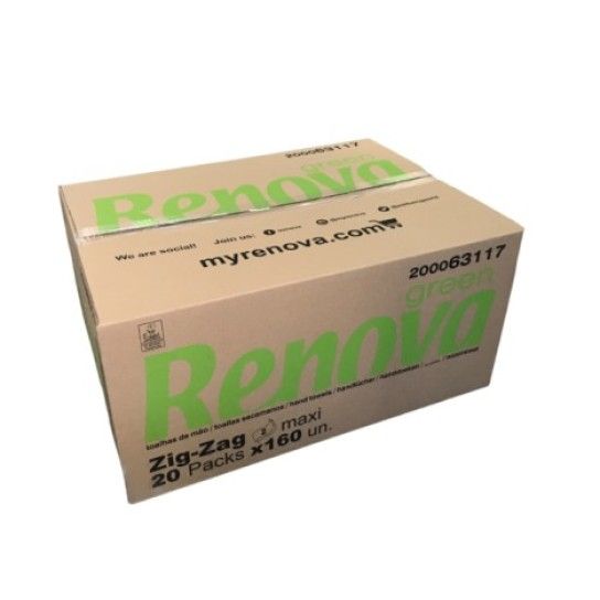 T. MAO FOLHA RENOVA GREEN ZIG-ZAG - 20X160 UN