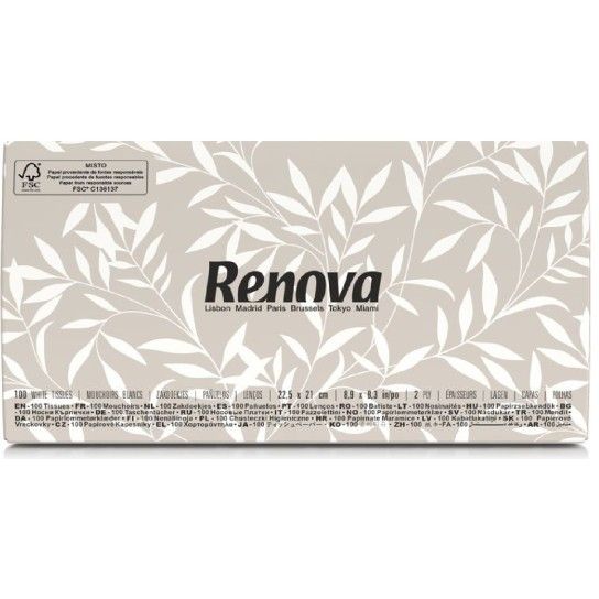 LENOS FACIAIS RENOVA BLK MAXI - 100 UN