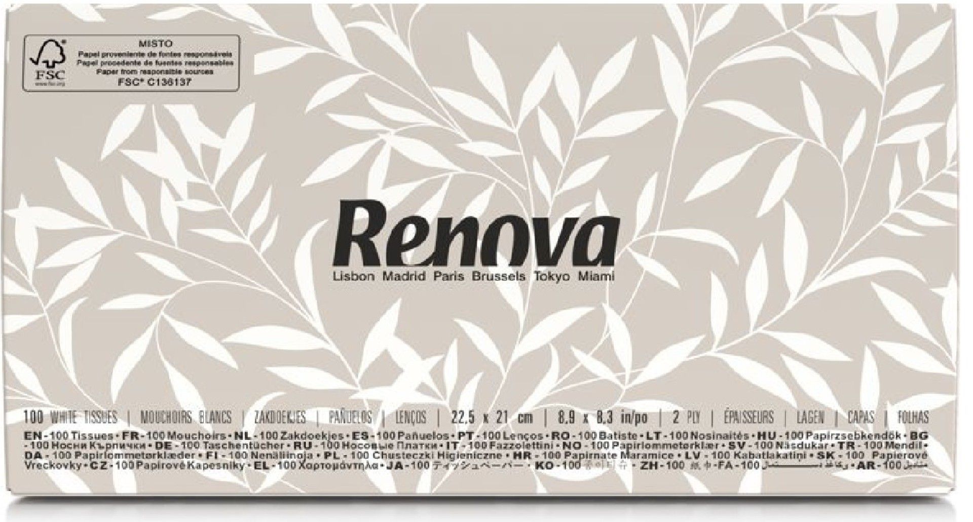LENÇOS FACIAIS RENOVA BLK MAXI - 100 UN LENÇOS FACIAIS RENOVA BLK MAXI - 100 UN