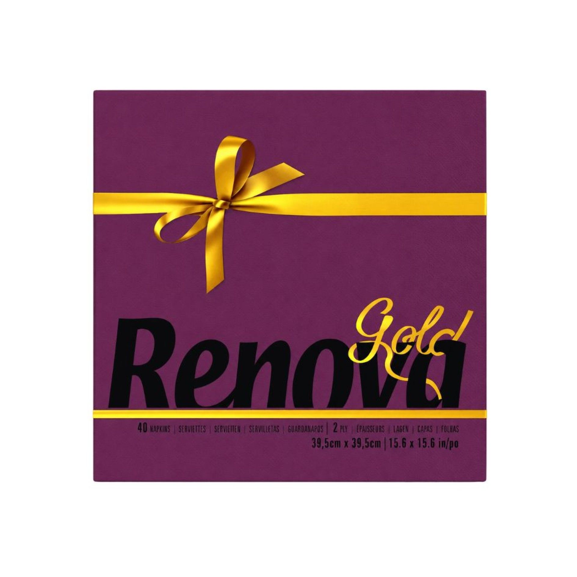 GUARDANAPO RENOVA GOLD X30 BORDEAUX 2FL - 1200 UN