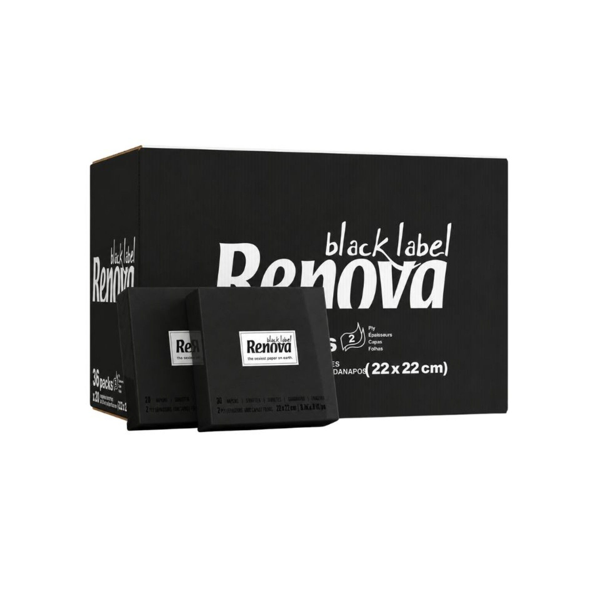 GUARDANAPO RENOVA BLACK LABEL TIPO B 2FL - 1080 UN GUARDANAPO RENOVA BLACK LABEL TIPO B 2FL - 1080 UN