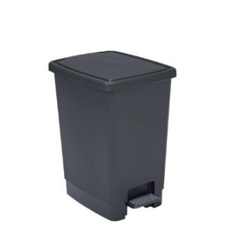 PAPELEIRA C/PEDAL 10LT PRETA - 1 UN