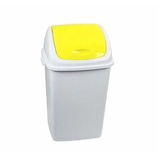 PAPELEIRA 50LT C/ TAMPA BASCULANTE AMARELA - 1 UN PAPELEIRA 50LT C/ TAMPA BASCULANTE AMARELA - 1 UN