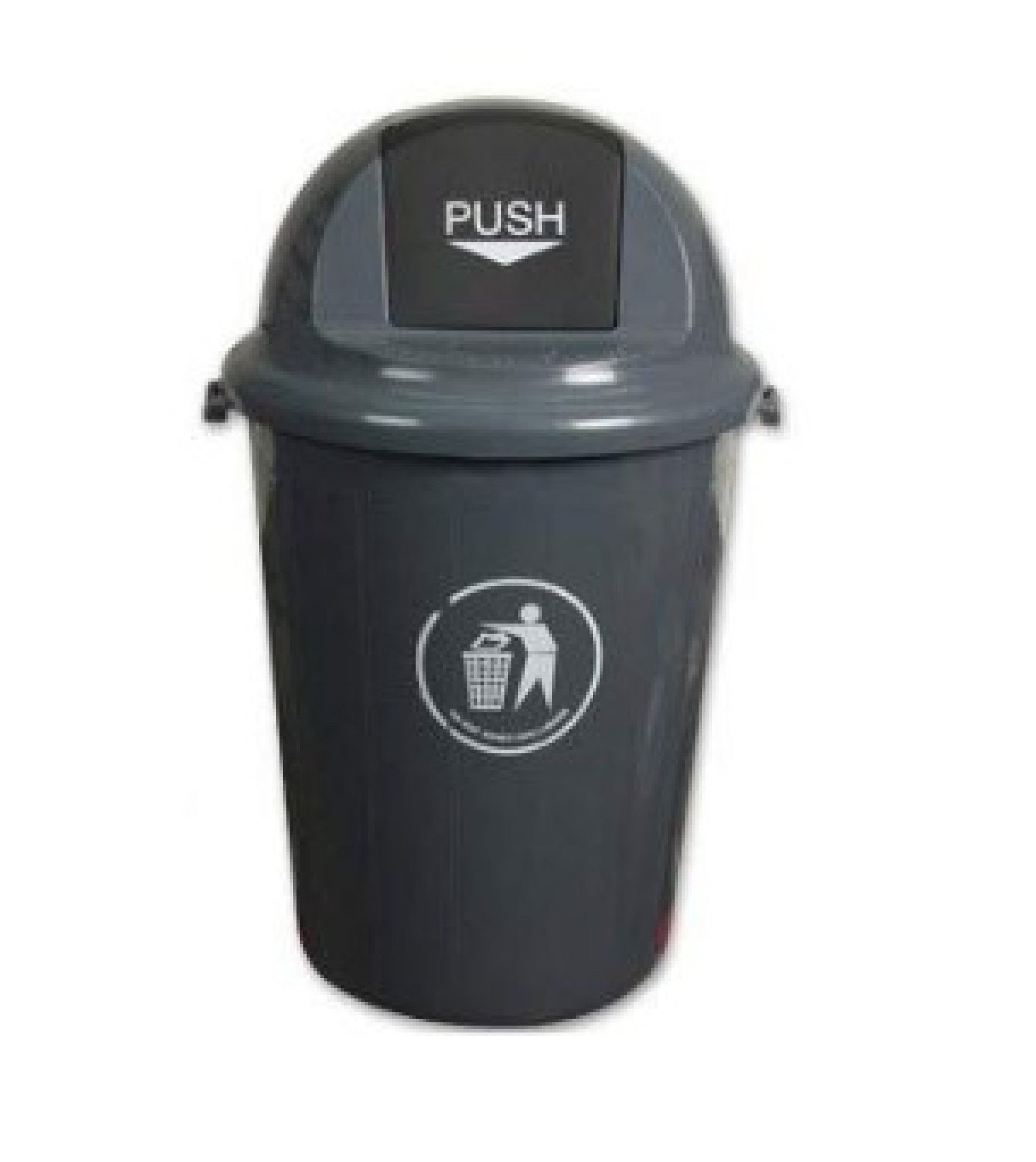 BALDE DO LIXO CINZA 80 LITROS C/TAMPA - 1 UN